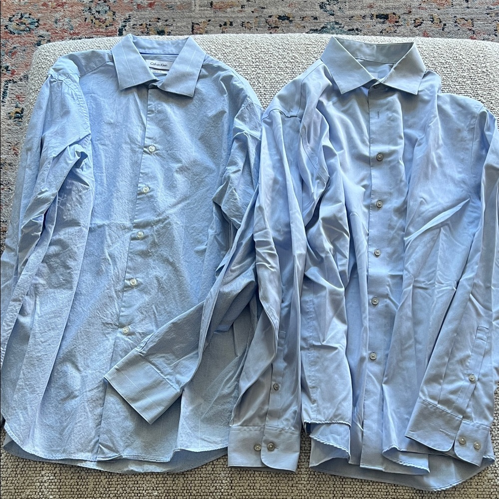 Calvin Klein Sky Blue Dress Shirts for Men